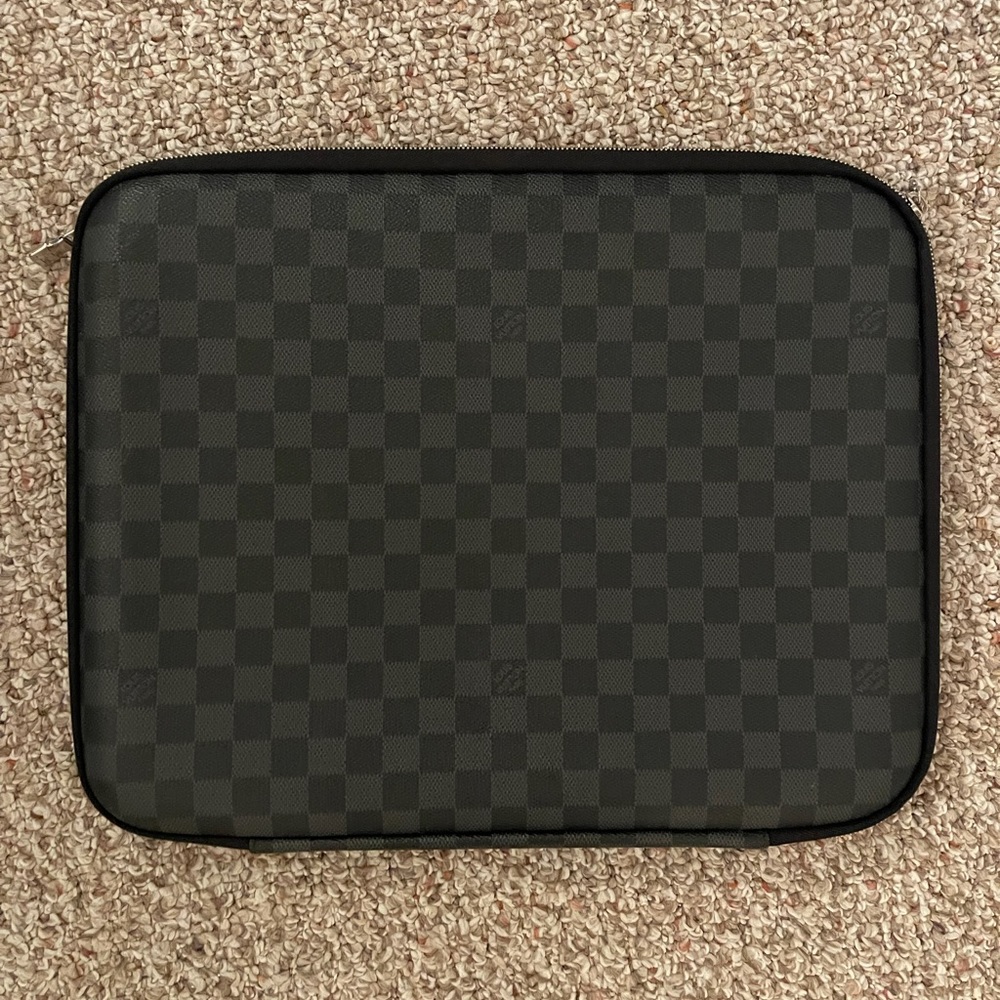 Louis Vuitton Black Damier Laptop Sleeve